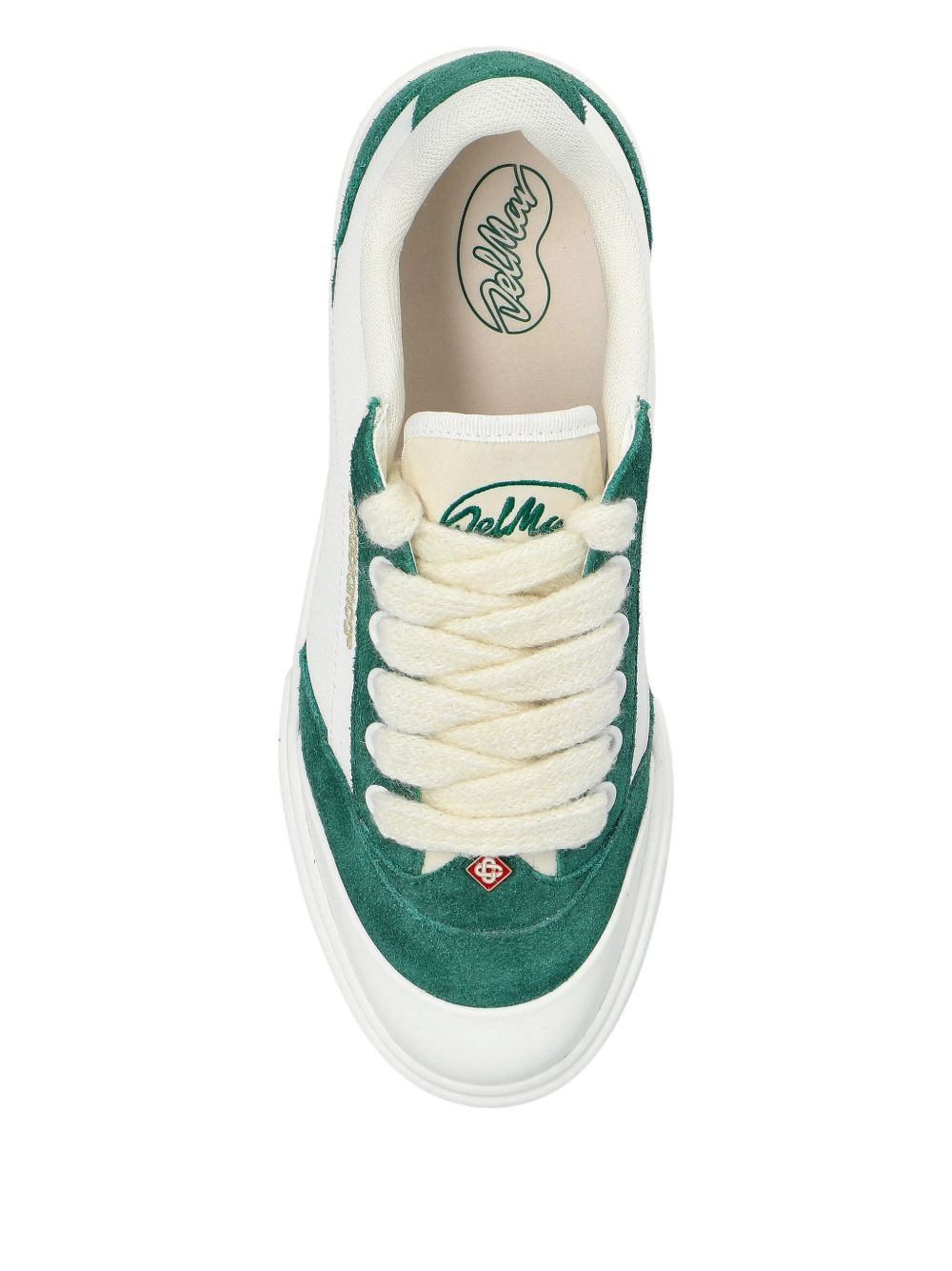 suede leather panelled sneakers - 6
