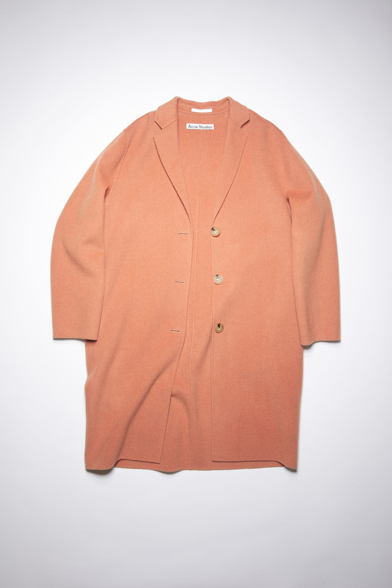 Single-breasted coat - Salmon pink 1