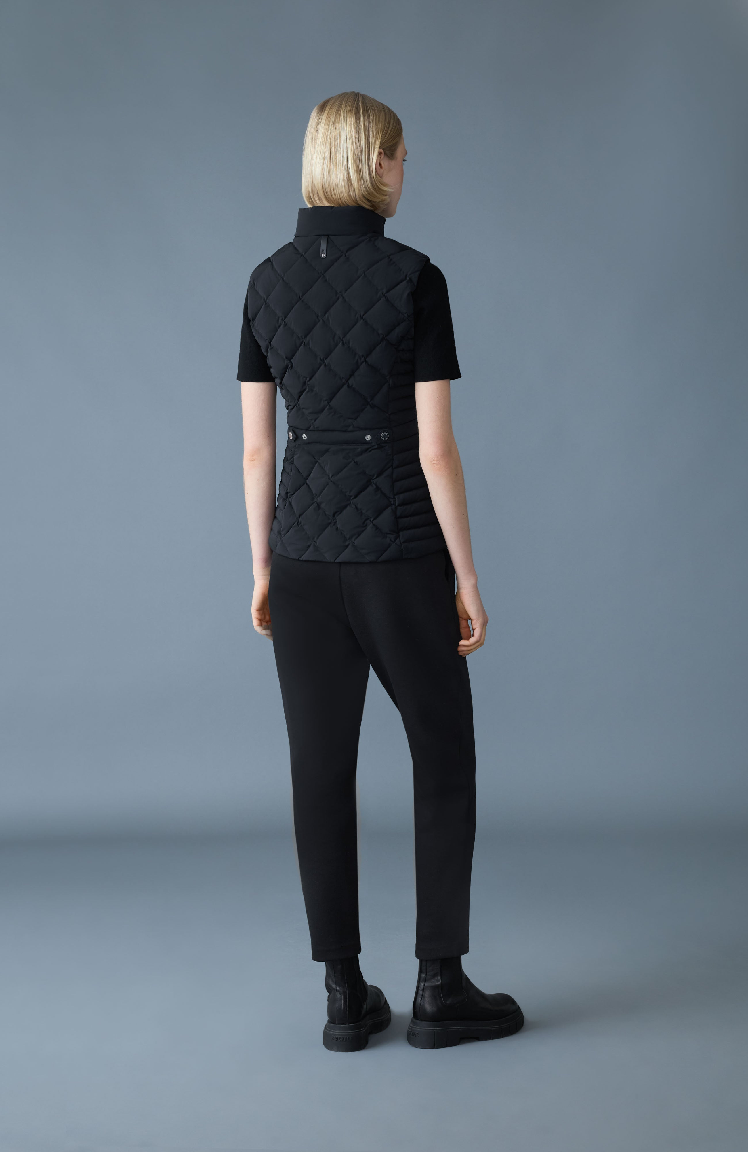 STEFANIA Diamond Quilted Down Vest - 4