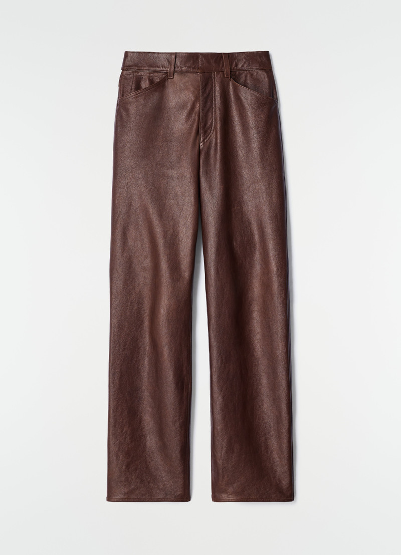 STRAIGHT PANTS IN GLOSSY LEATHER 1