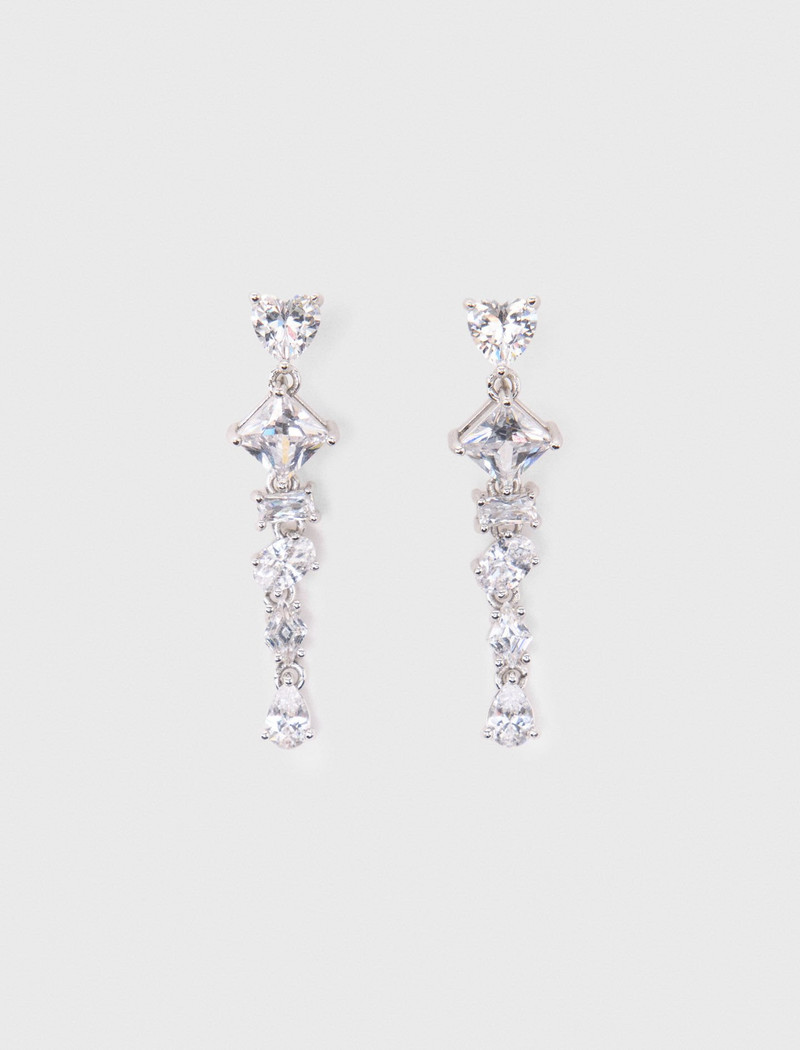 Rhinestone heart earrings 1