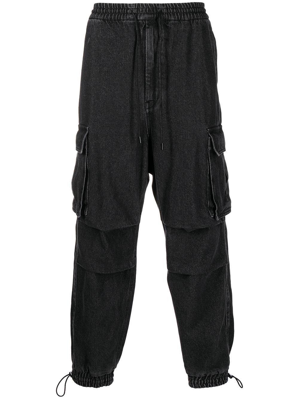 flap-pocket cotton cargo trousers - 1