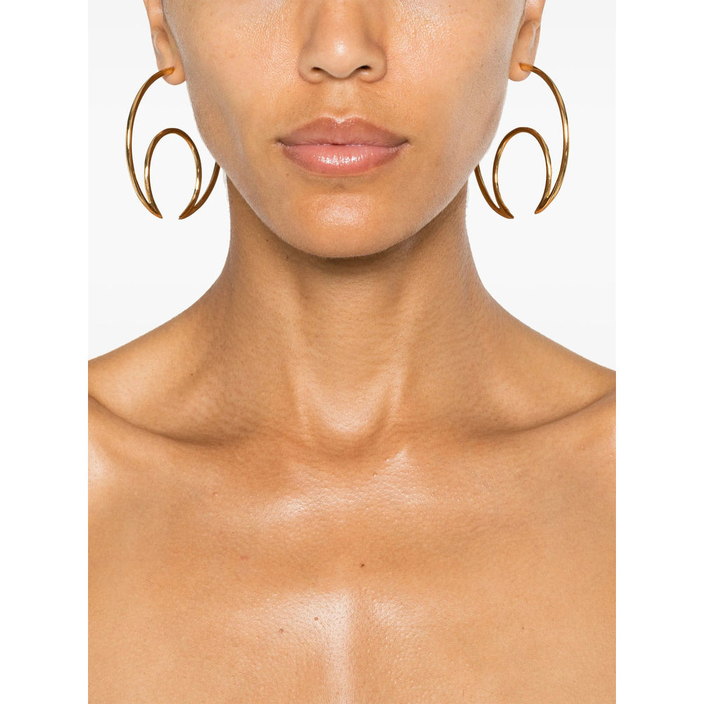 Marine Serre Gold Earrings Women - 3