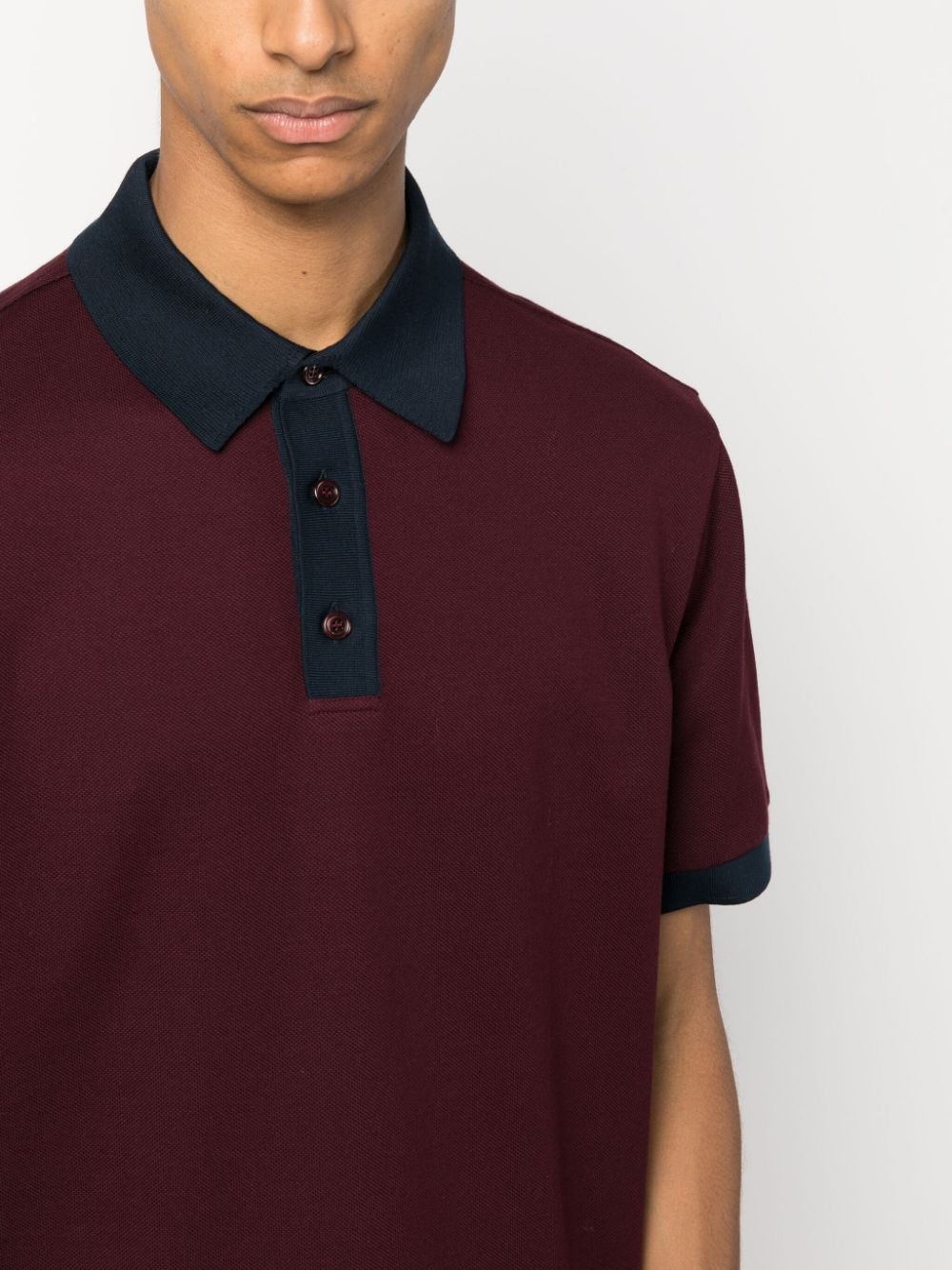 short-sleeved cotton polo shirt - 5