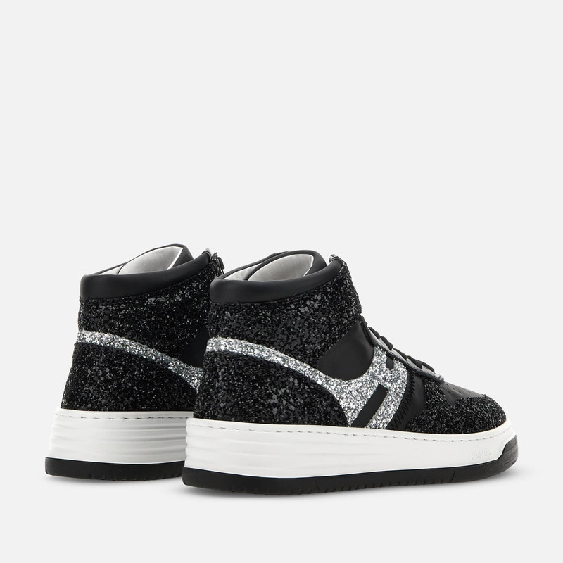 Sneakers High Top Hogan H630 Black Silver 3