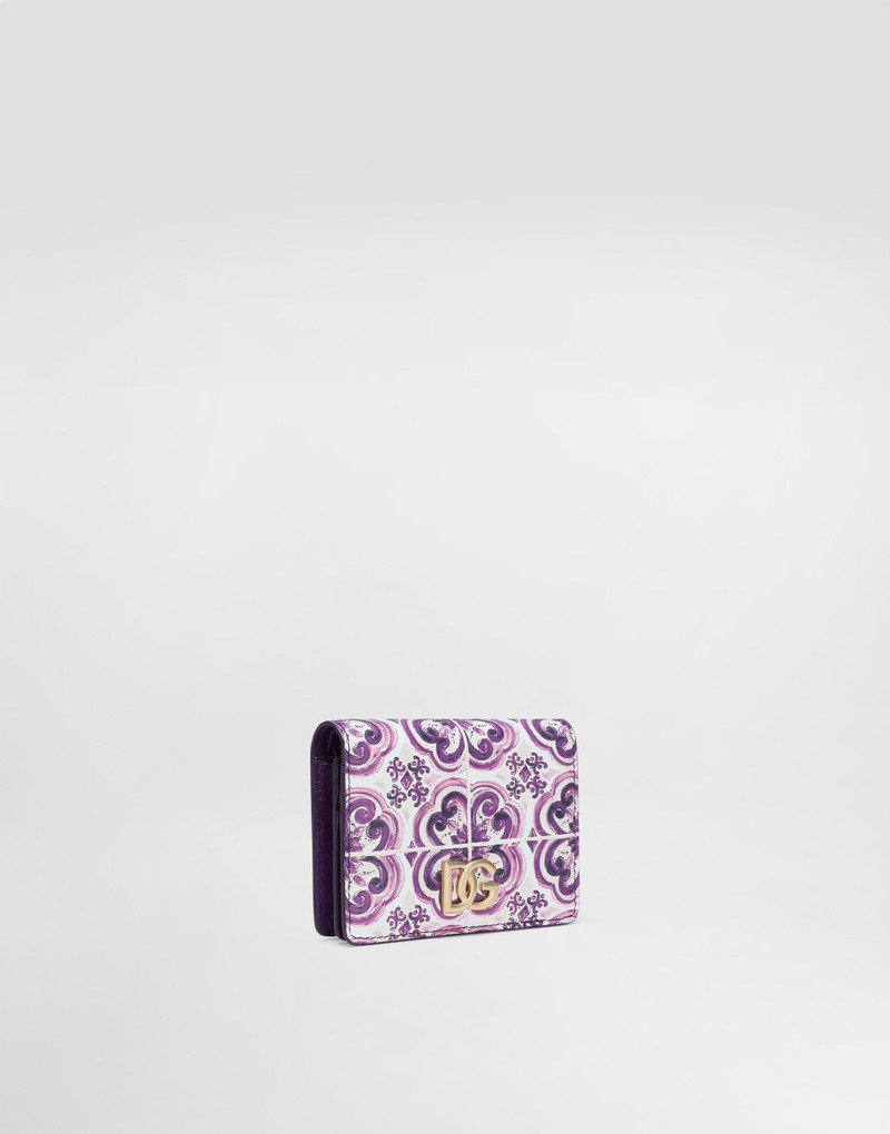 Dolce & Gabbana Majolica-print continental calfskin wallet outlook