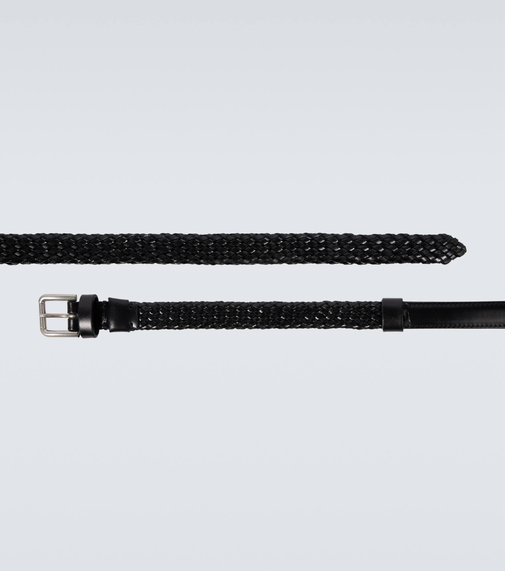 Braided leather belt - 4
