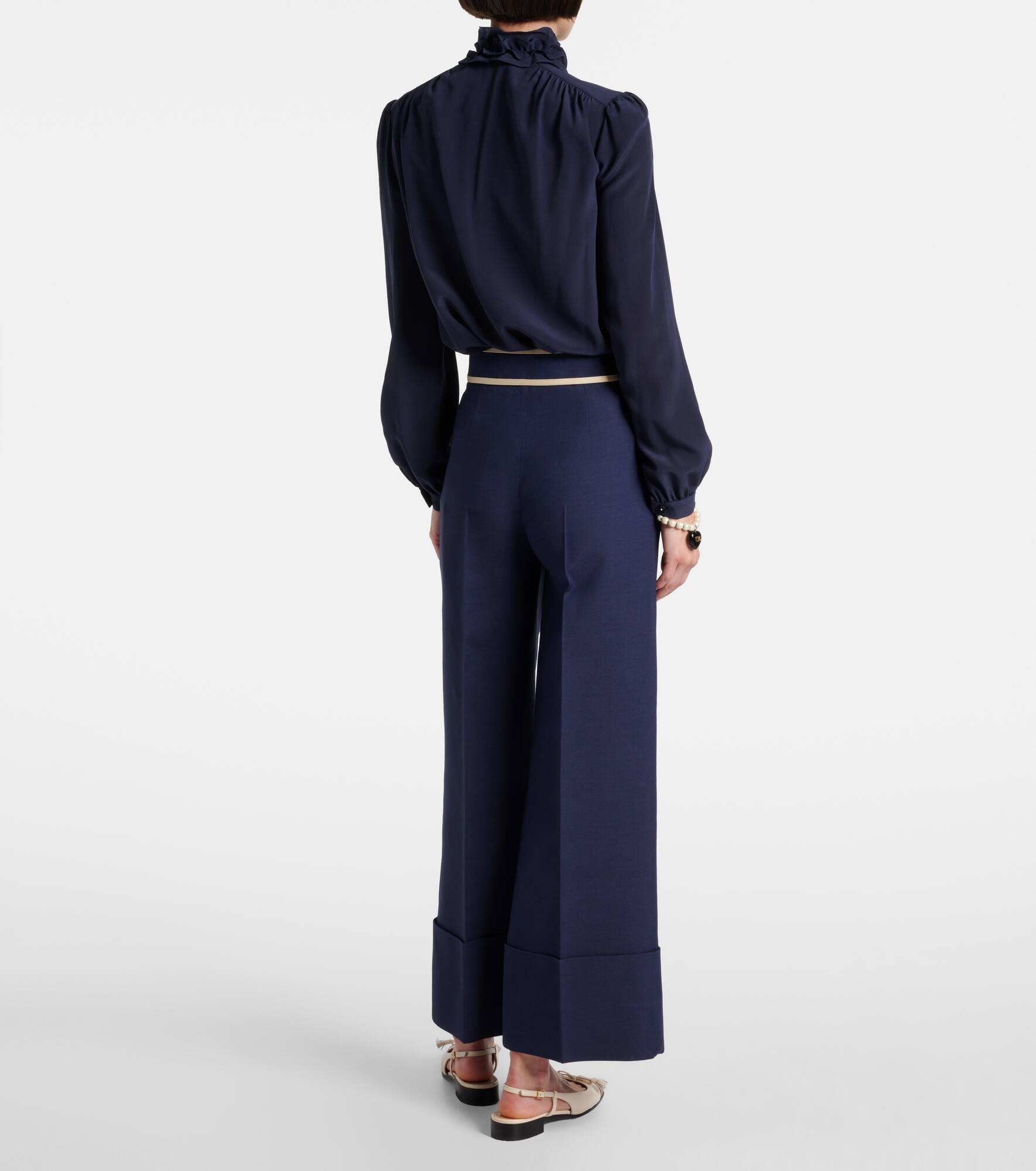 VGold Crepe Couture wide-leg pants - 3