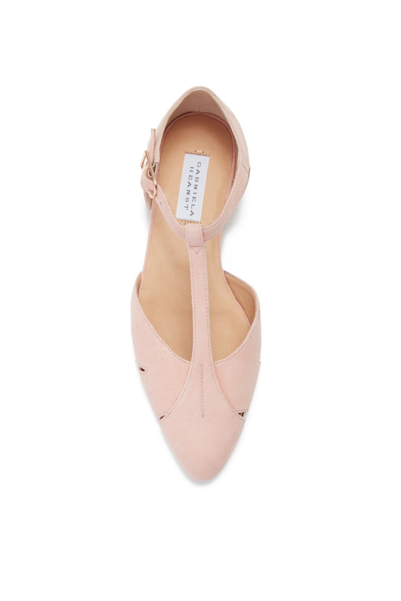 Harlow Ballerina Flat in Blush Suede 4