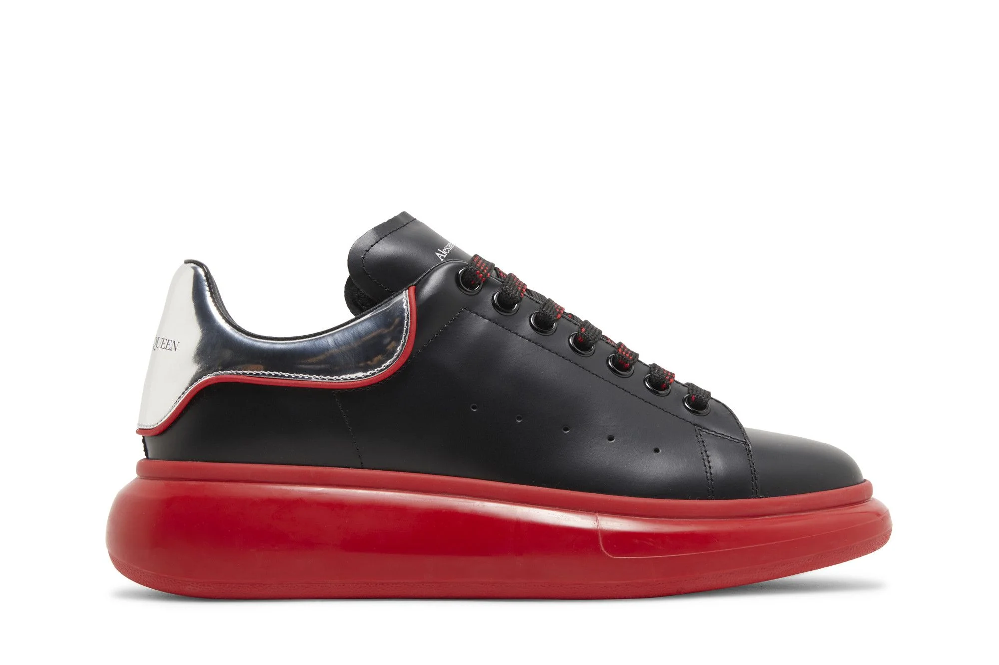 Alexander McQueen Oversized Sneaker 'Black Silver Lust Red' - 1
