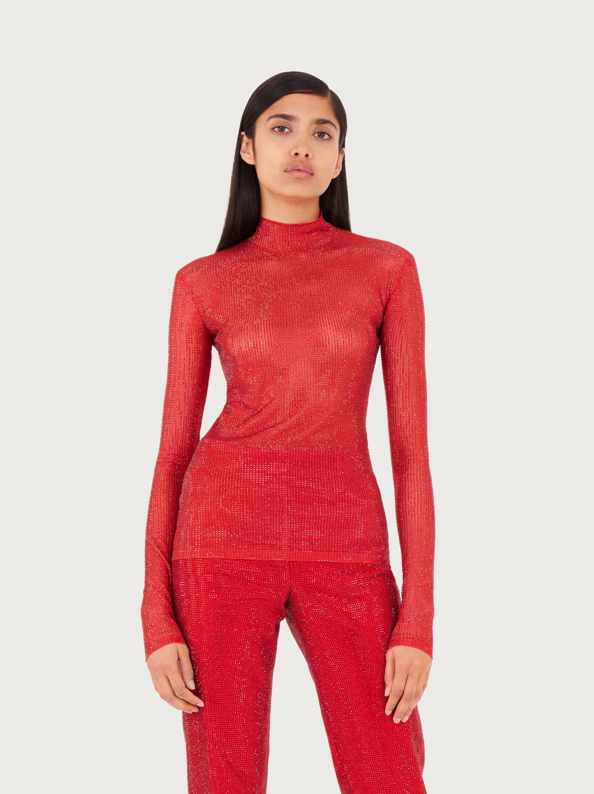 Silk crystal embellished top - 2