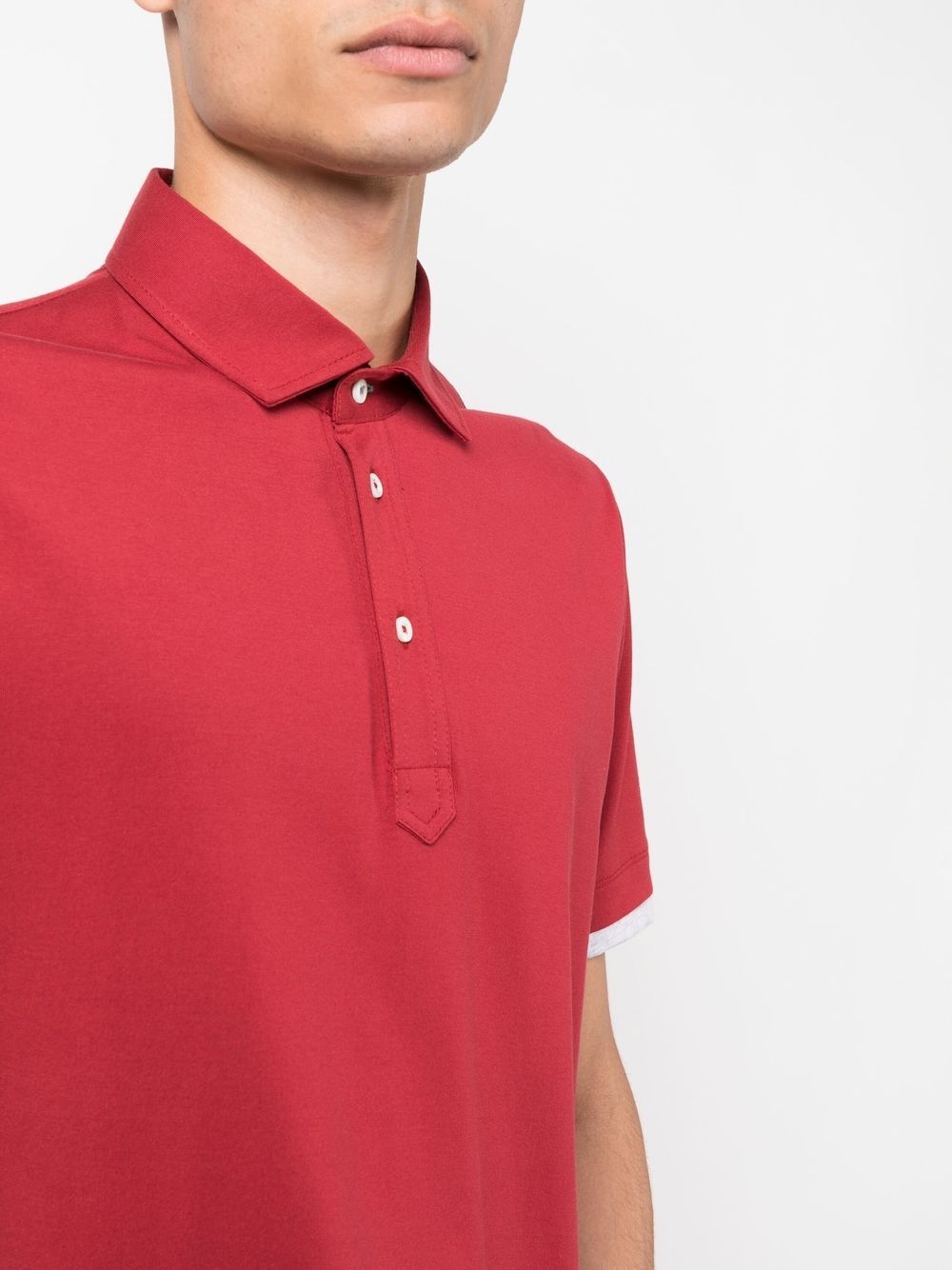 short-sleeve cotton polo shirt - 5