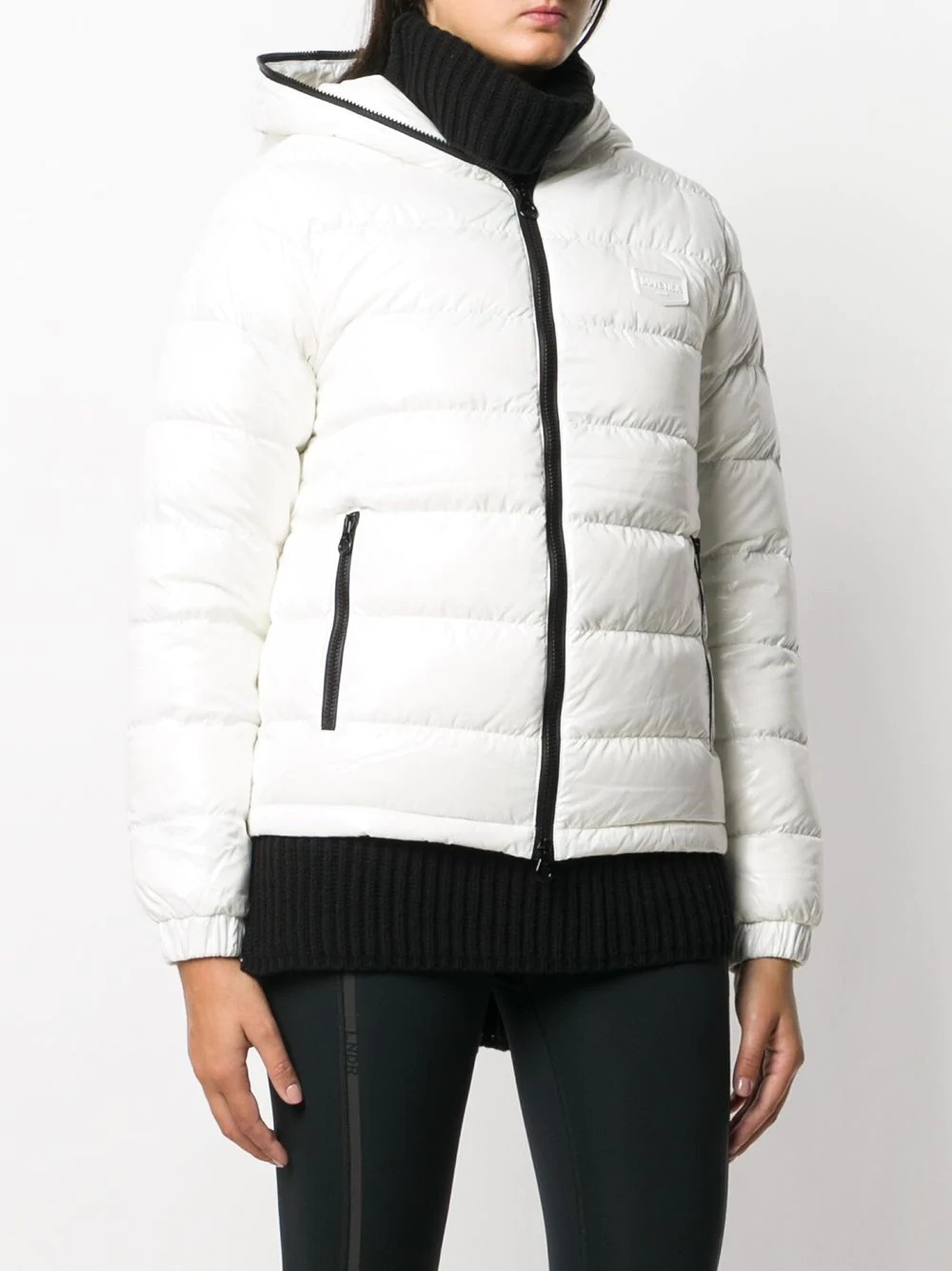 Kumadue logo patch puffer jacket - 3