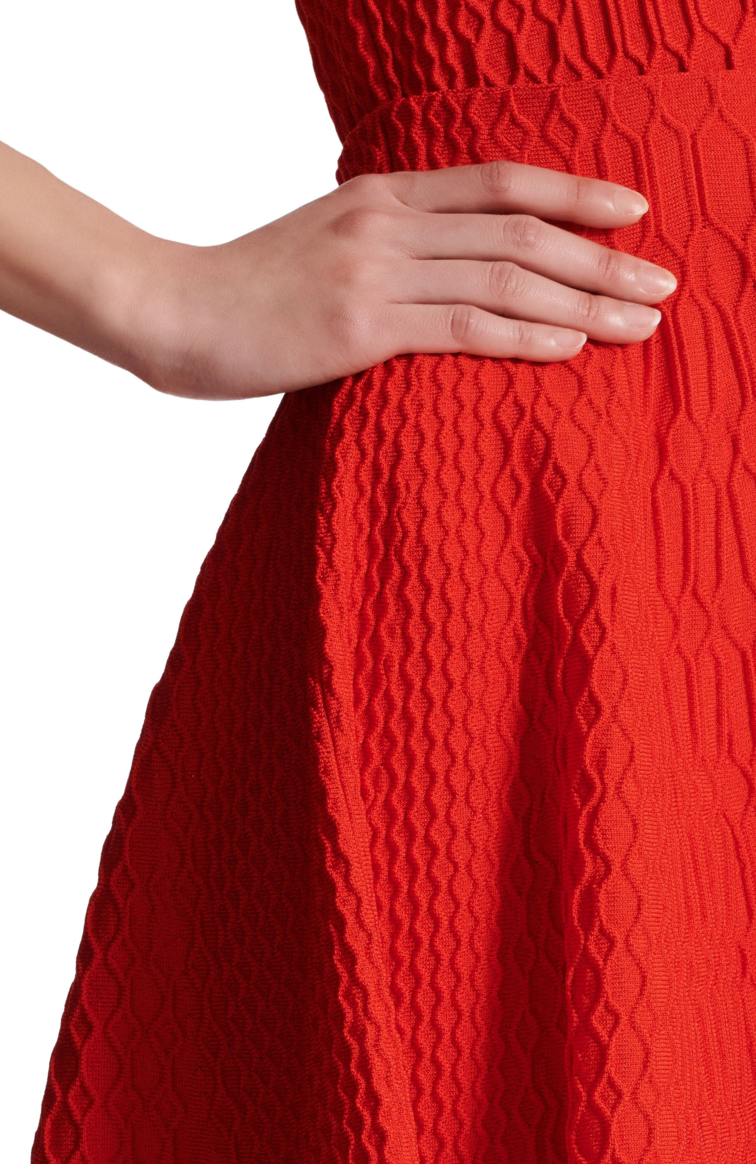 Balmain Flared Crocodile-Knit Skirt at Nordstrom - 4