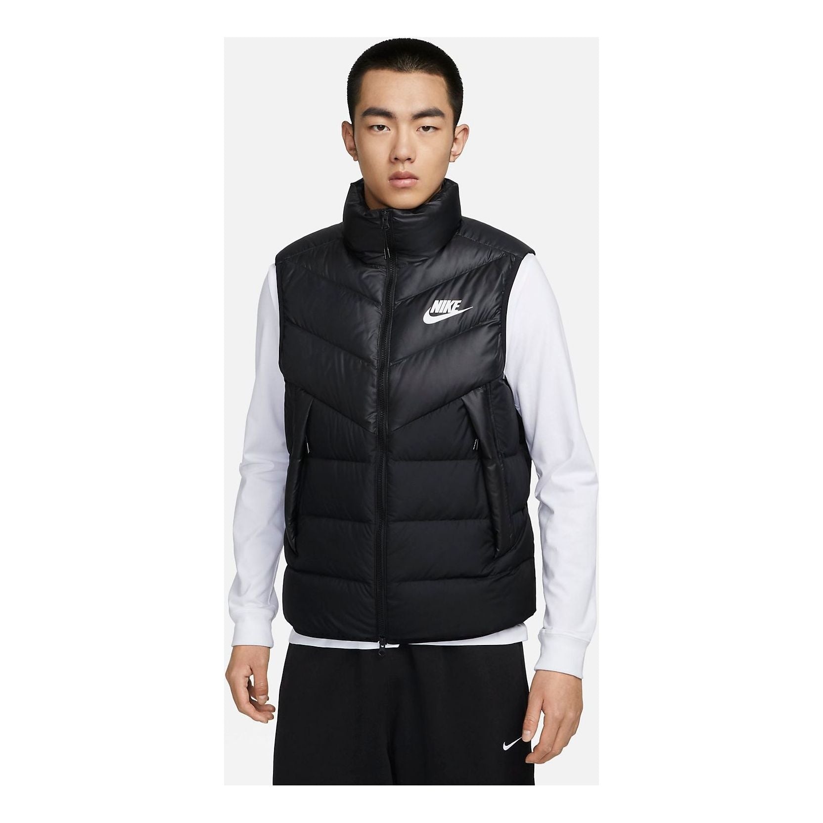 Nike Windproof Warm Stand Collar Down Vest 'Black' DV0757-010 - 4