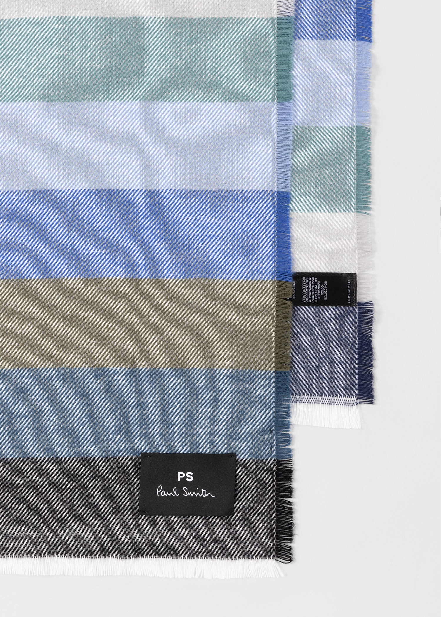 スカーフ PS PAUL SMITH Woman Scarf Blue W1A250MN064 47 46978155GB_14_f.jpg