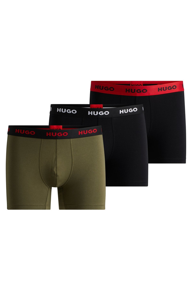 THREE-PACK OF STRETCH-COTTON BOXER BRIEFS WITH LOGO 1