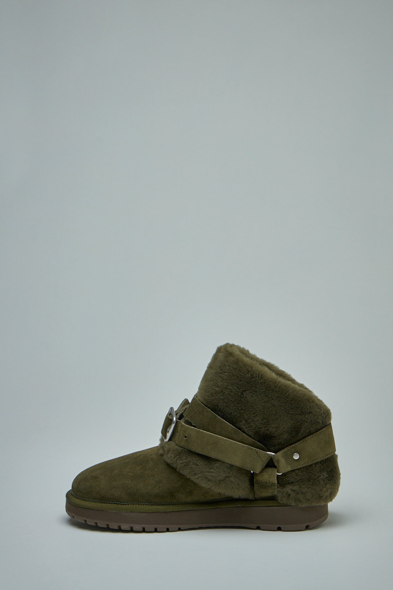 Suede and Shearling Chubby Boots - 3