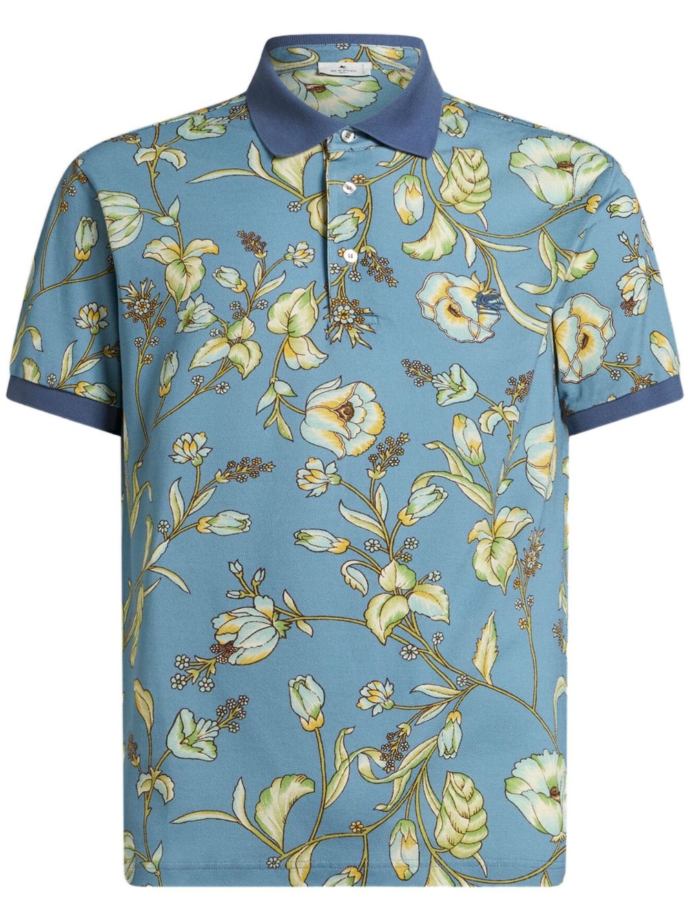 floral polo shirt - 1