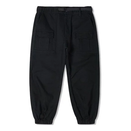 Men's Converse Solid Color Woven Bundle Feet Lacing Black Casual Pants/Trousers 10024161-A02 - 1