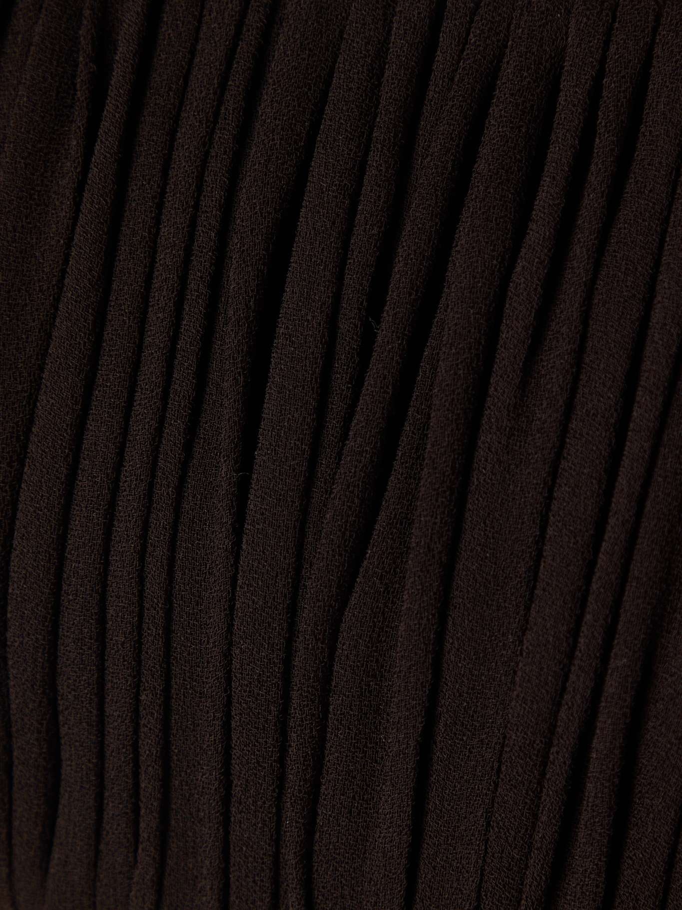 Pleated crepe bandeau bra Dark brown - 4