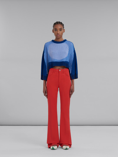 Marni RED FLARED JERSEY TROUSERS outlook