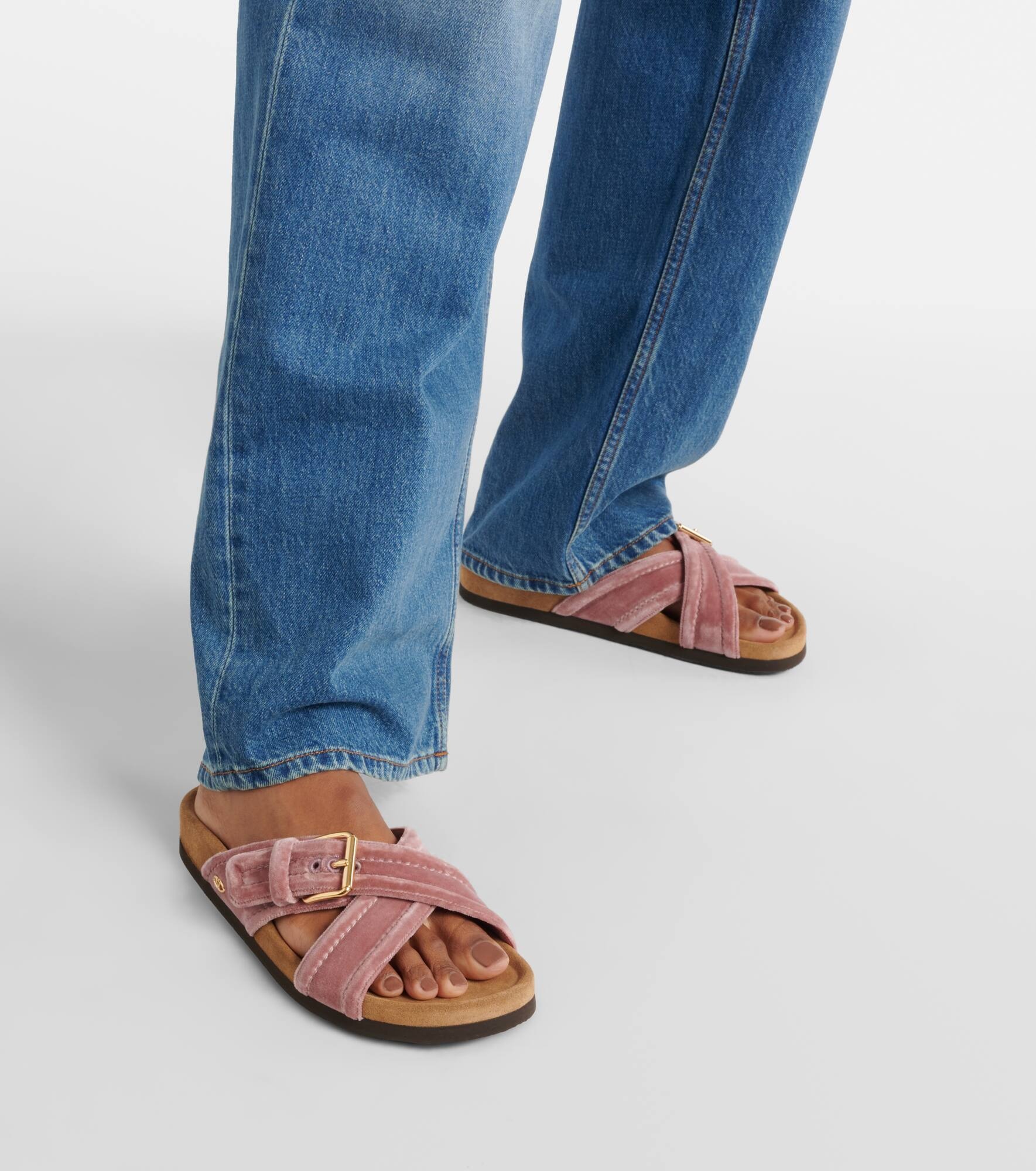 Fussfriend velvet sandals - 4