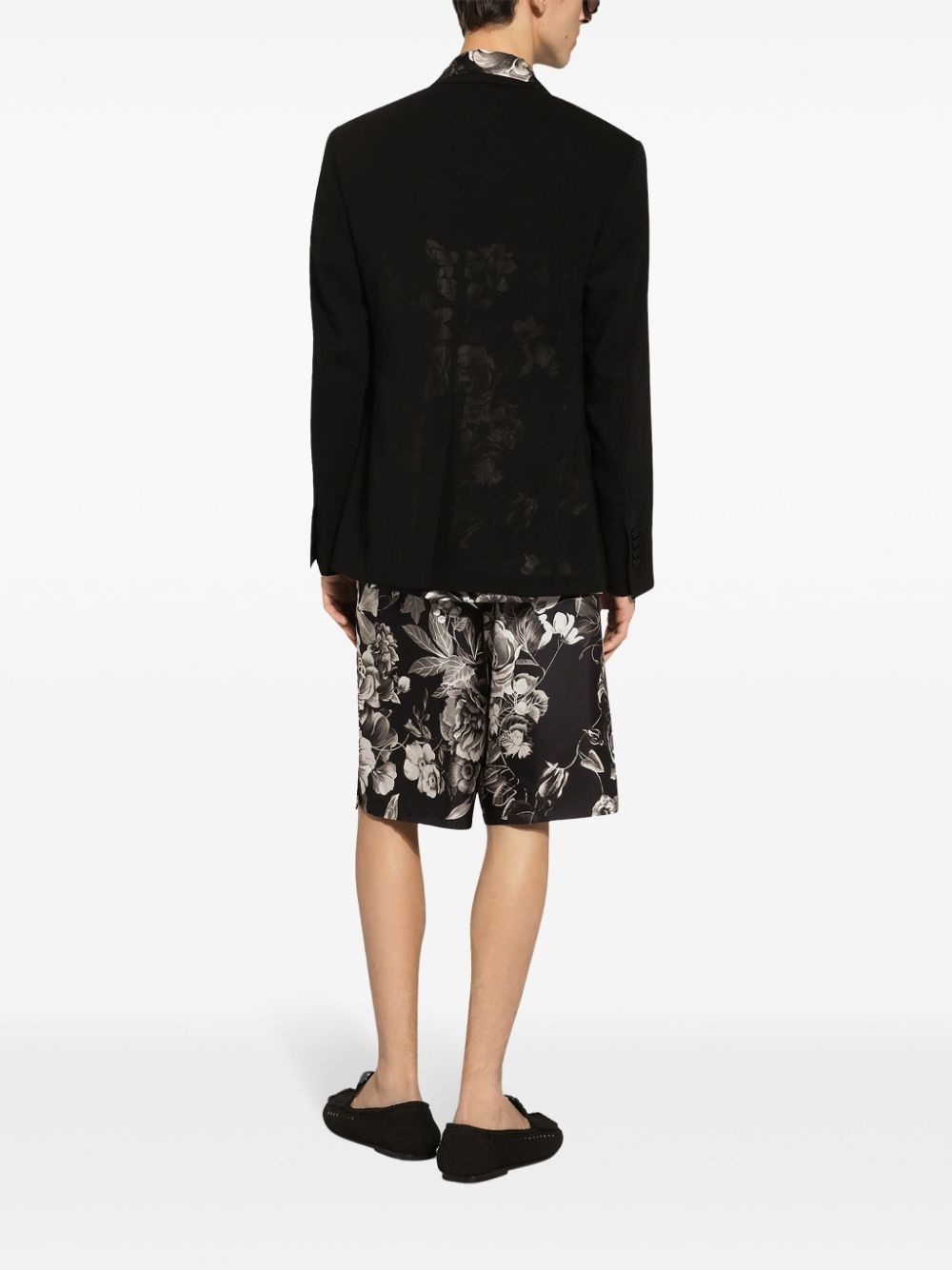 floral-print silk shorts - 3
