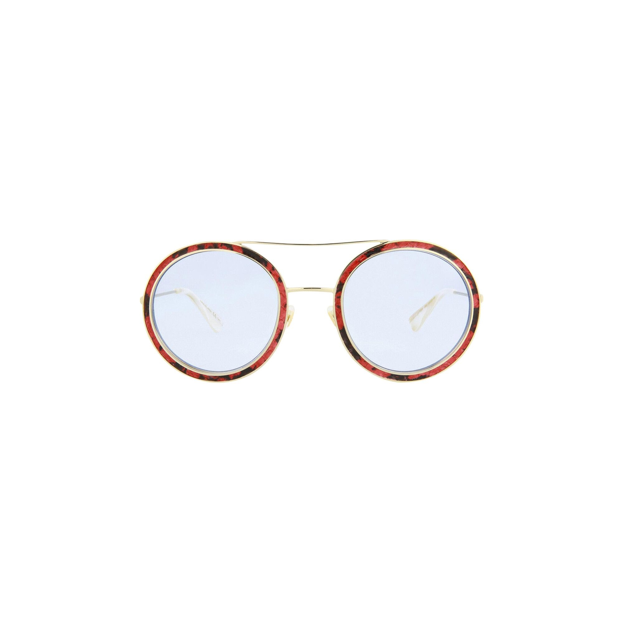 Gucci Round Sunglasses 'Red/Gold/Light/Blue' - 1