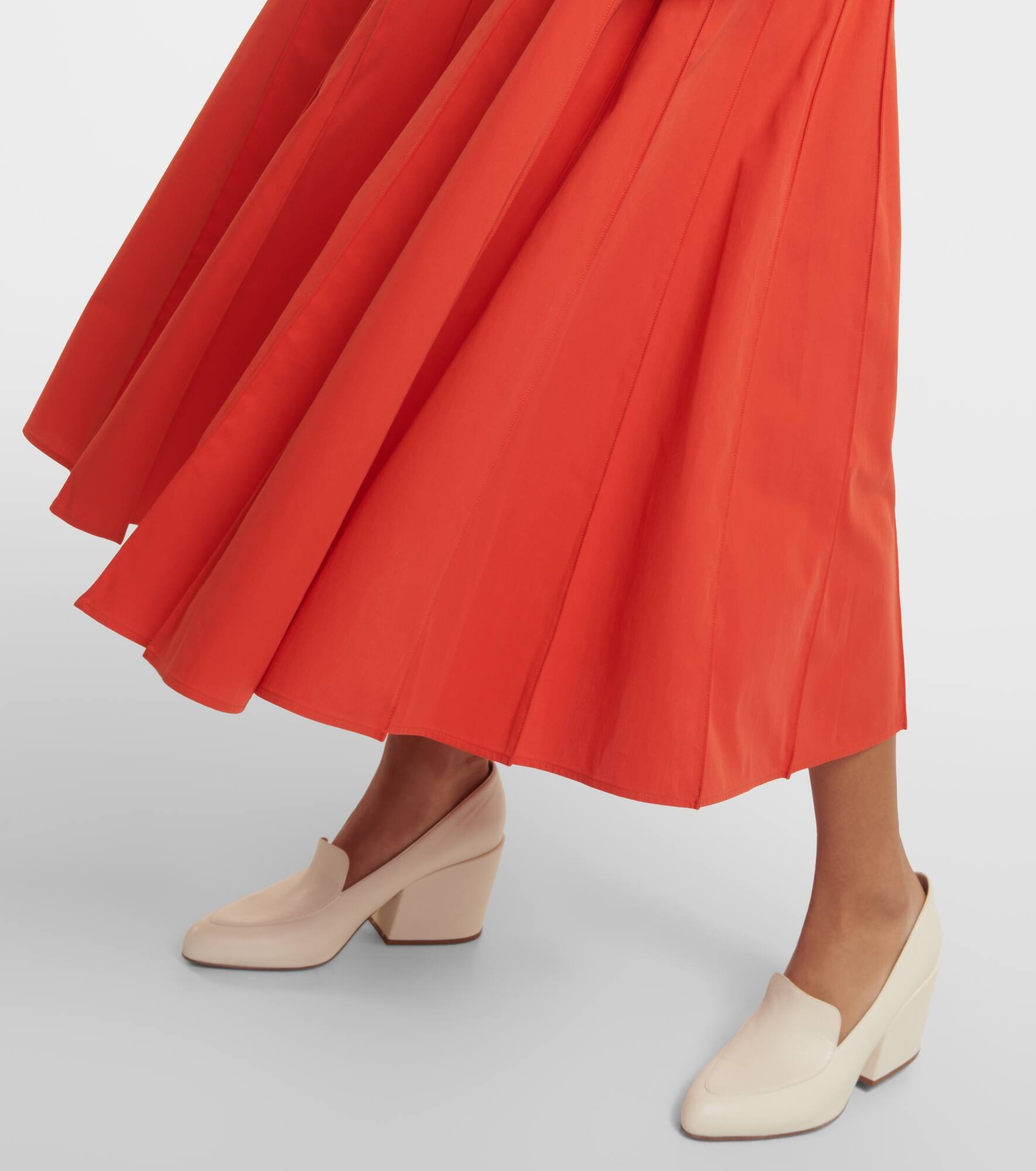 Caden puff-sleeve cotton midi dress - 5