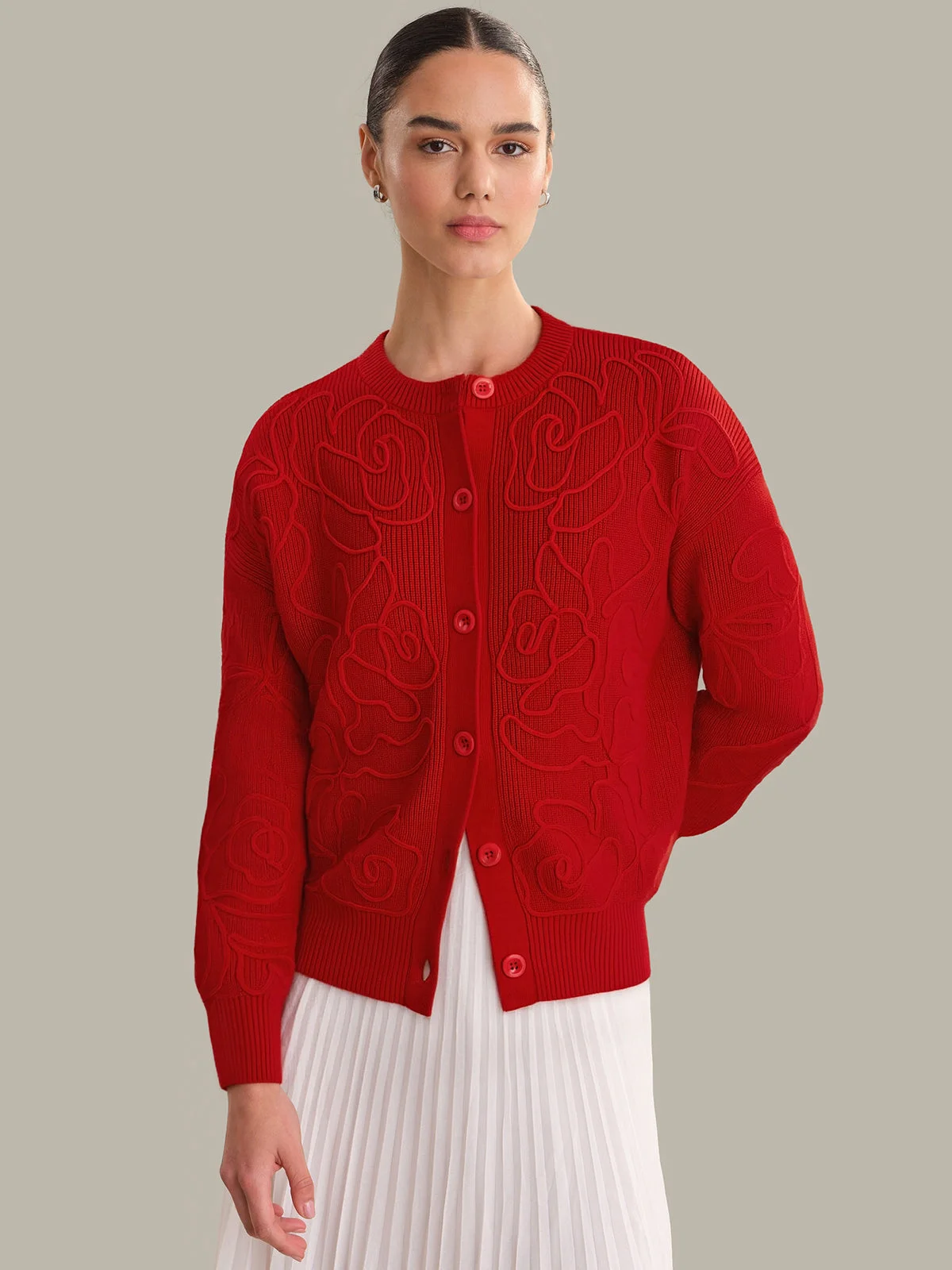 Emeline: Cotton Embroidered Cardigan - 1