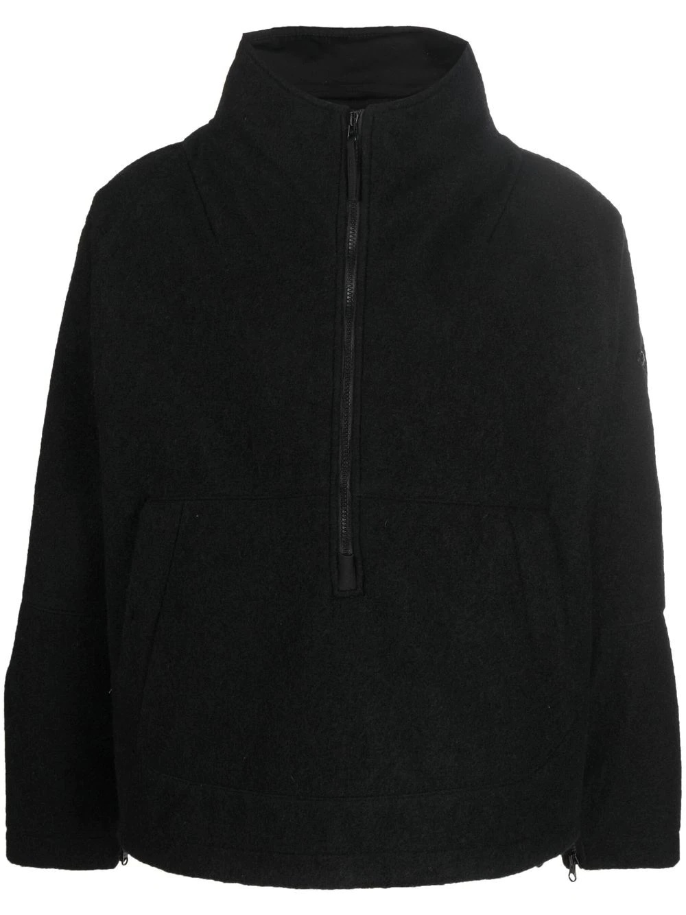 high neck cotton zip-up jacket - 1