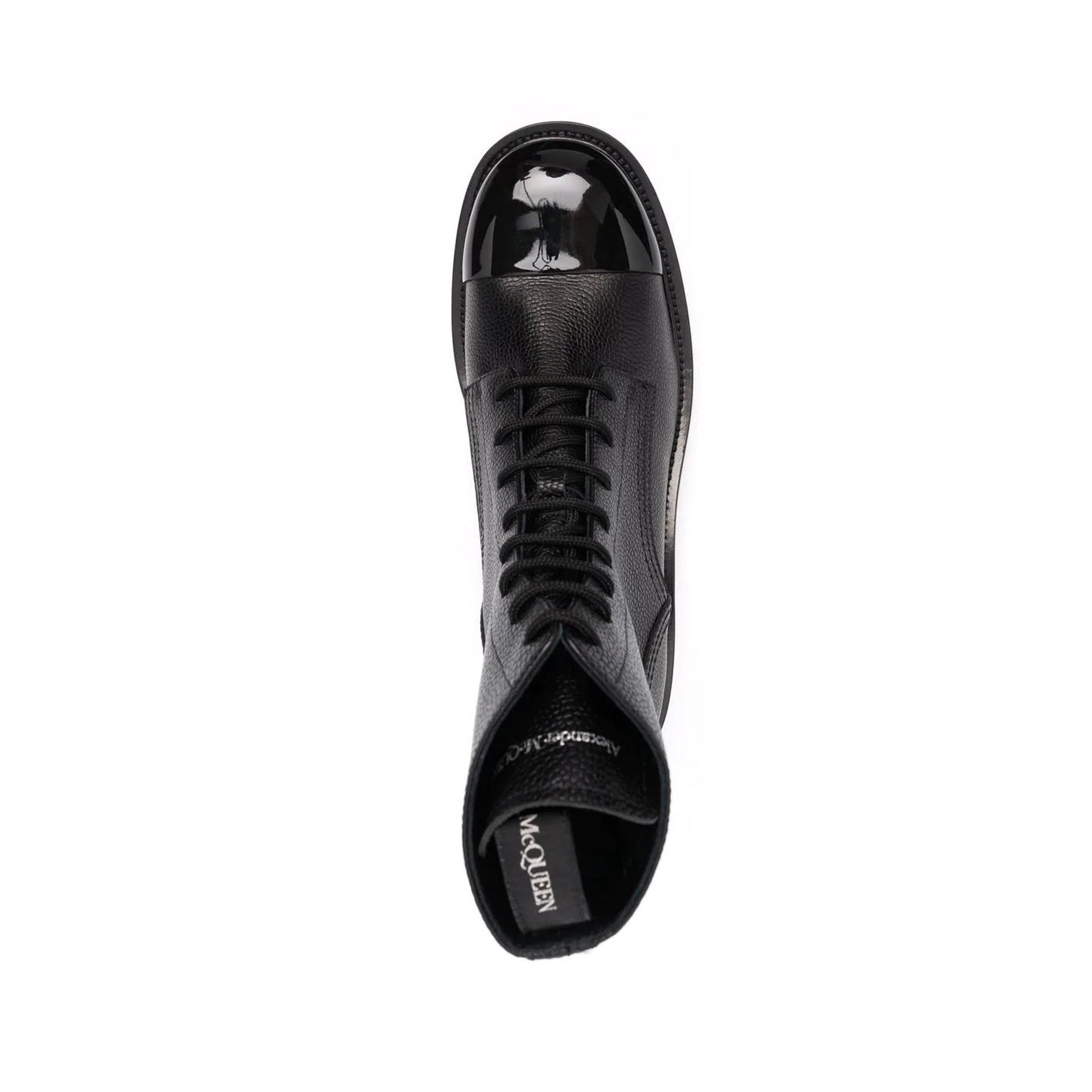 Alexander Mcqueen Leather Lace Up Boots Men - 4