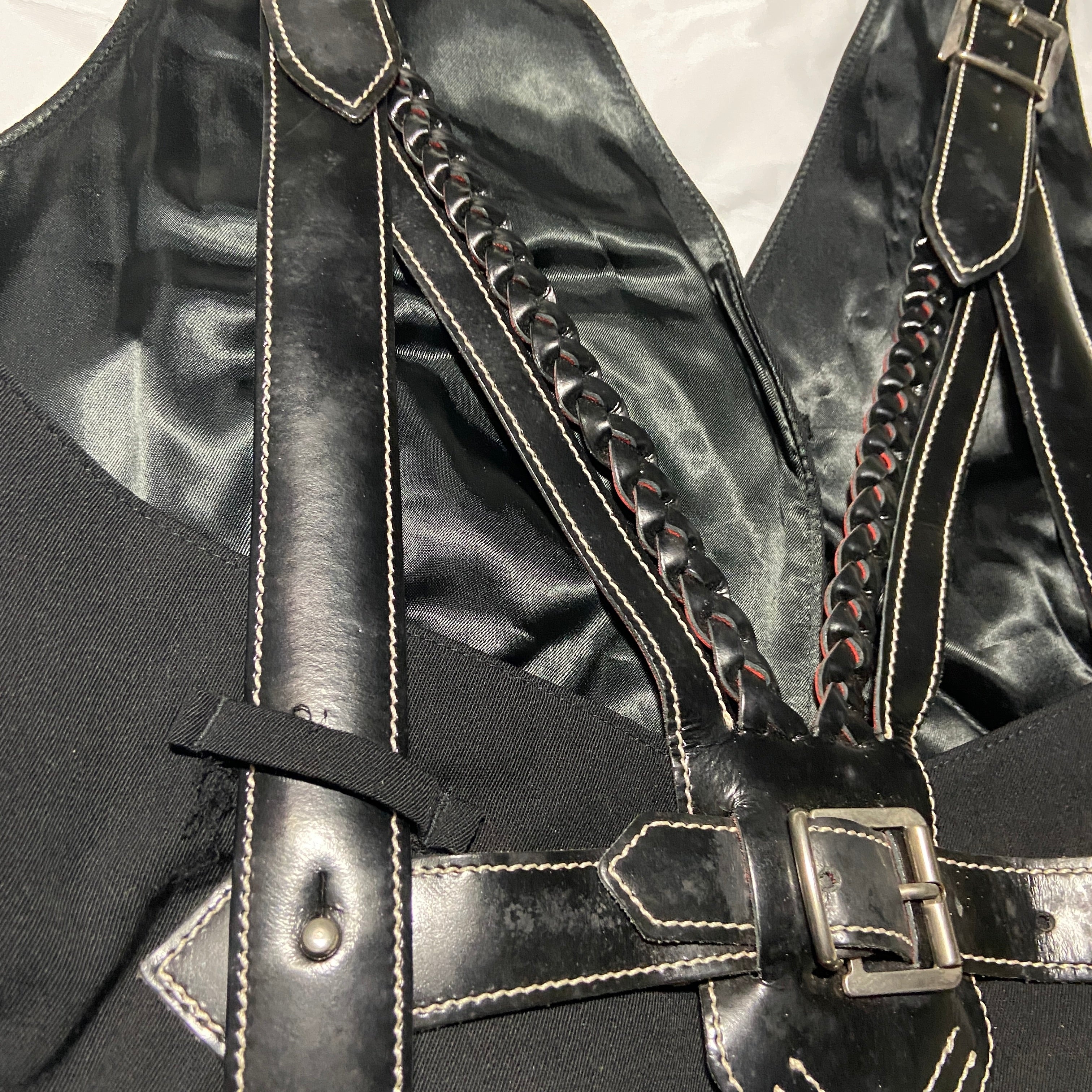 Jean Paul Gaultier Madonna leather bondage waistcoat - 7