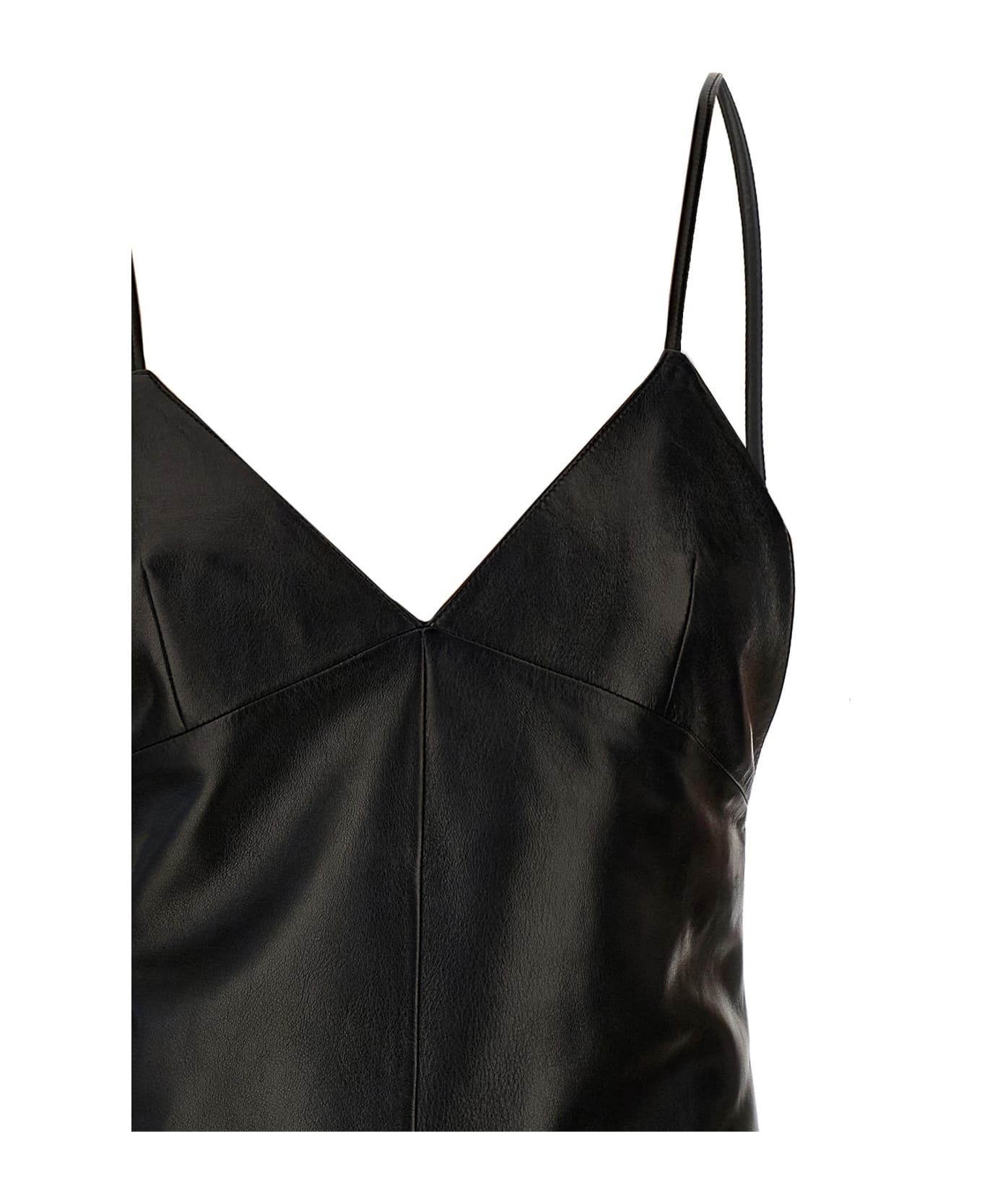 SAINT LAURENT Leather Slip Dress | italist | REVERSIBLE