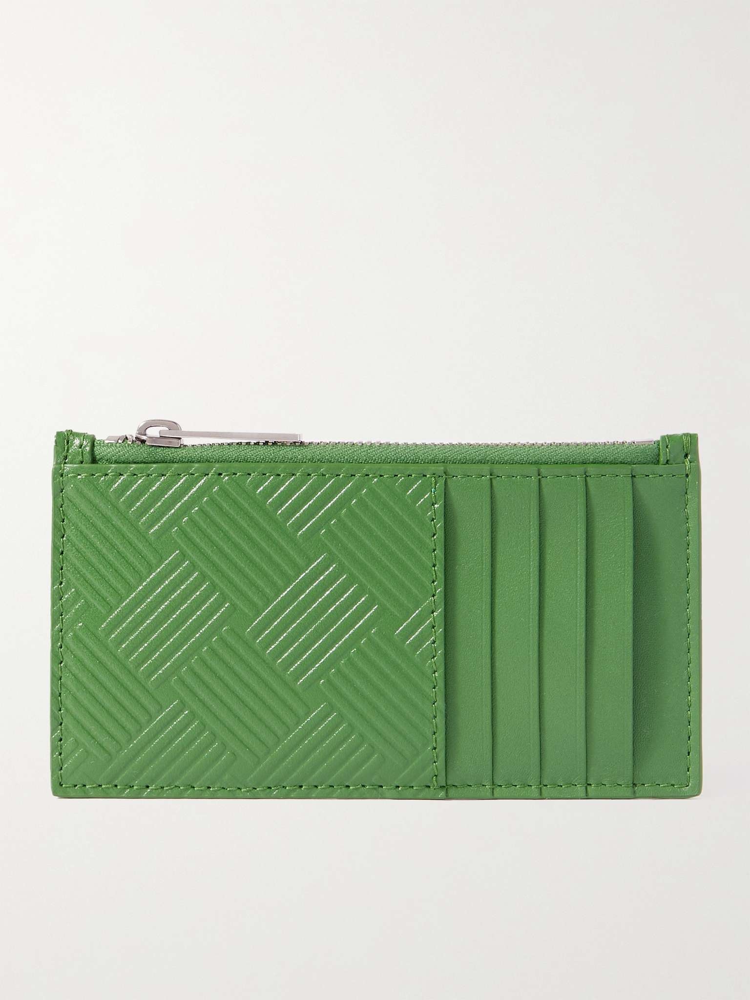 Intrecciato-Debossed Zipped Cardholder - 1