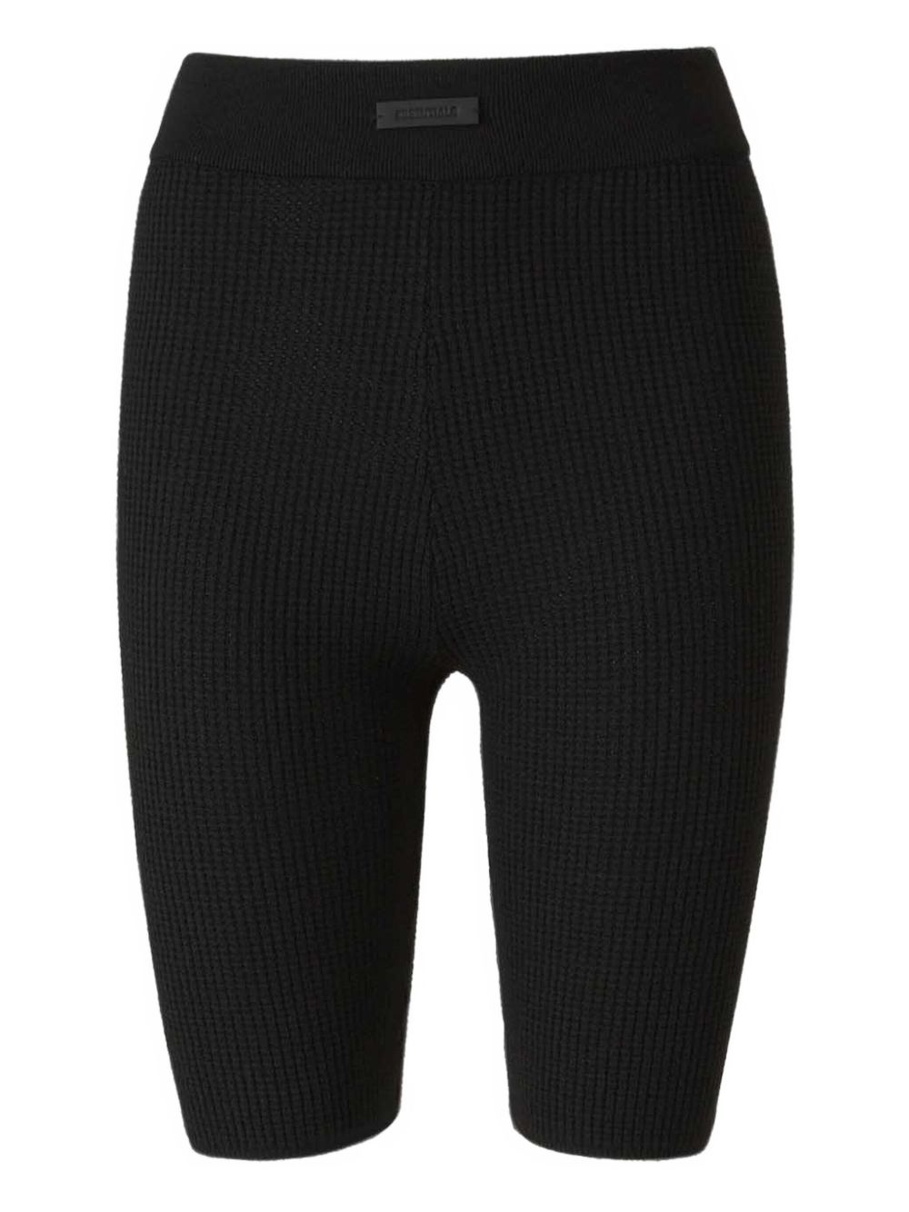 waffle-knit biker shorts - 1