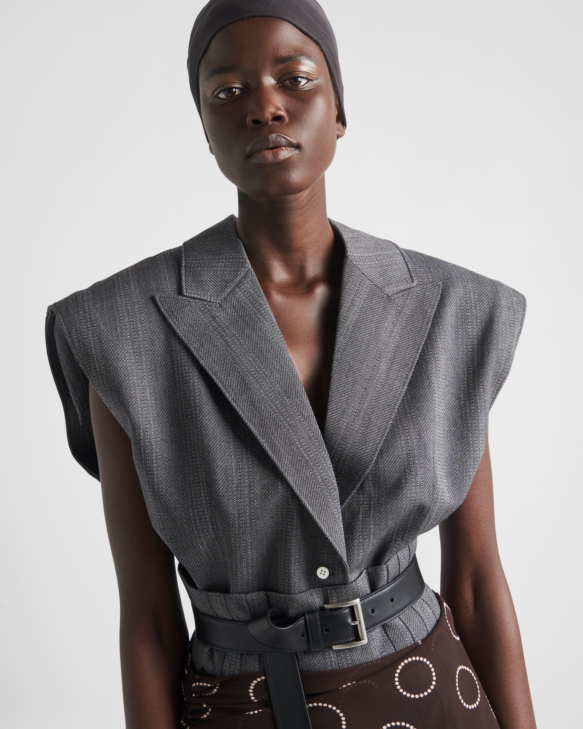 Single-breasted pinstripe wool vest - 3