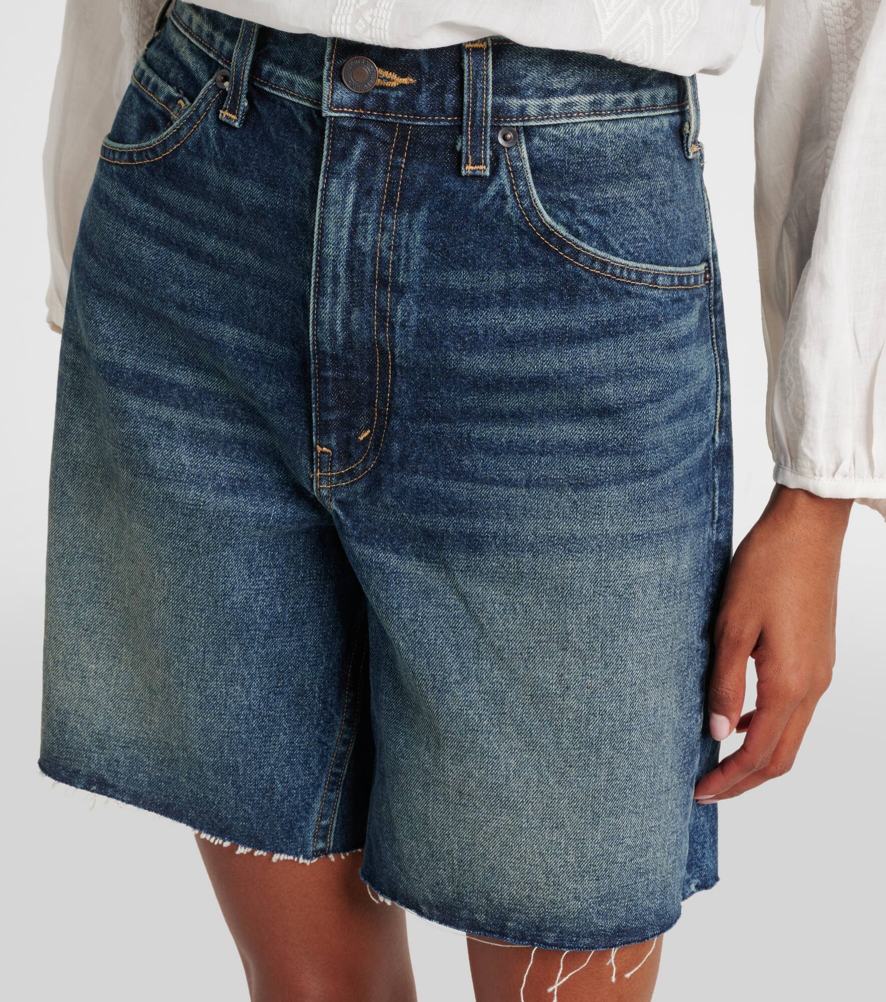 Russel low-rise denim shorts - 4