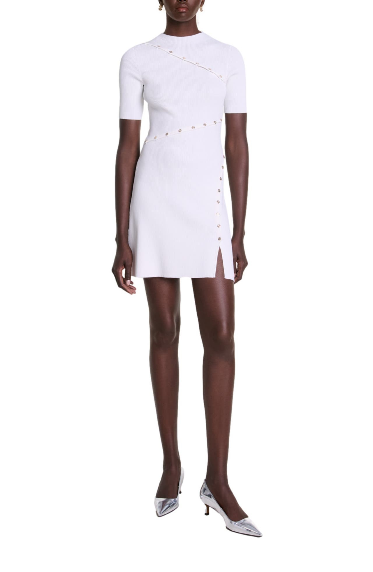 maje Short knit dress in White at Nordstrom - 1