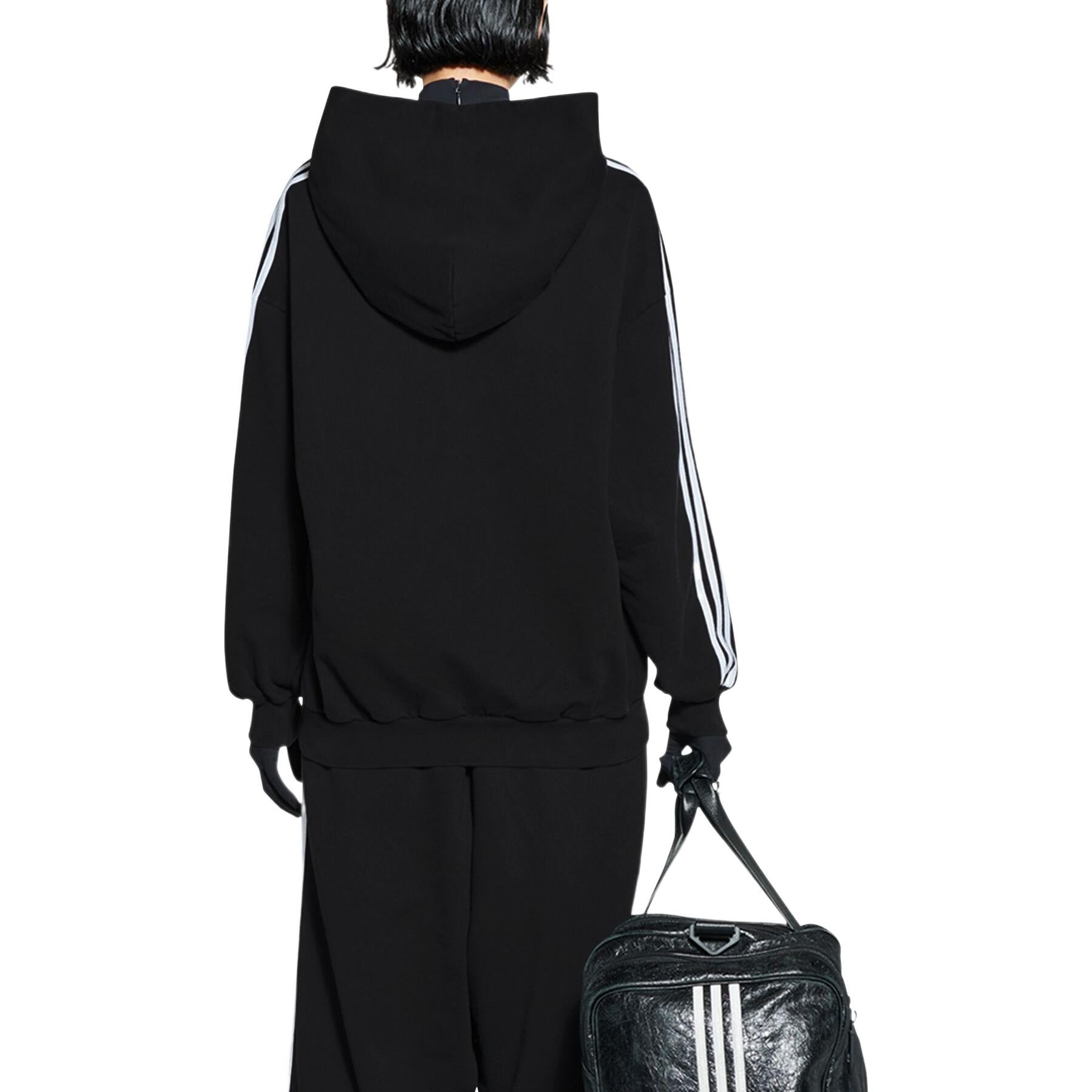 Balenciaga x adidas Zip-Up Hoodie 'Black White' 723754TNVN28482 - 5
