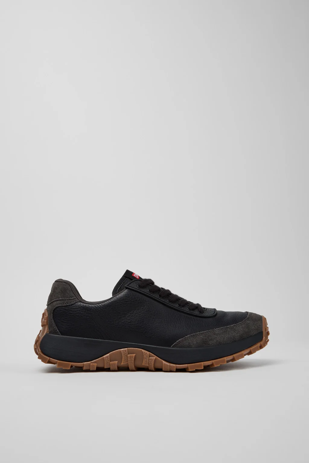 Drift Trail Black Leather and Nubuck Sneakers for Men. - 1