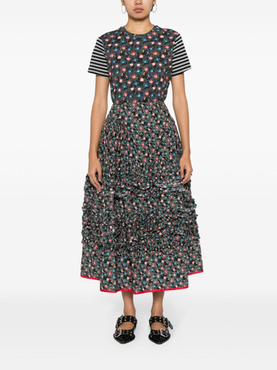 Molly Goddard floral-print midi skirt outlook