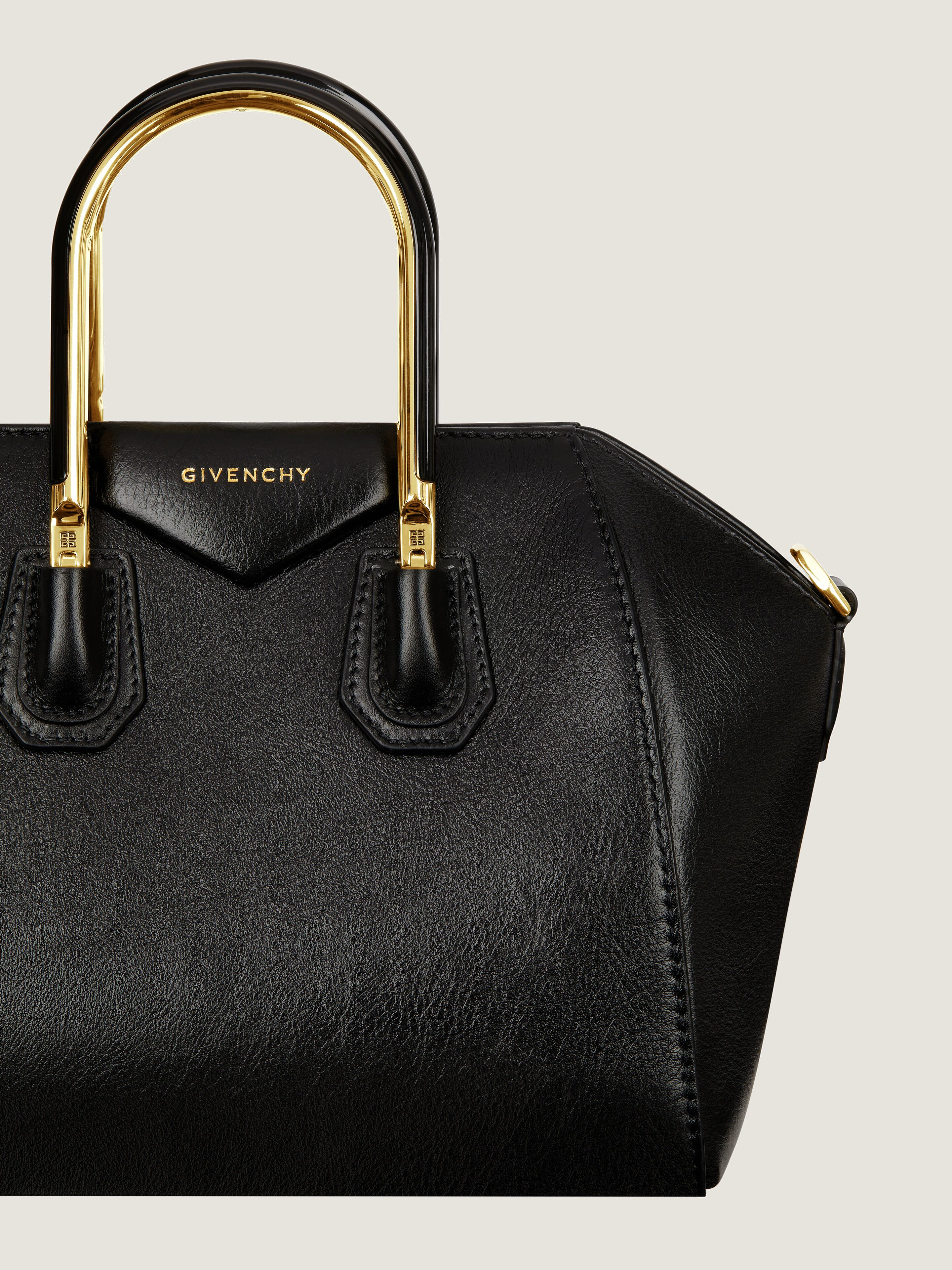 MINI ANTIGONA BAG IN LEATHER WITH METAL HANDLES - 5