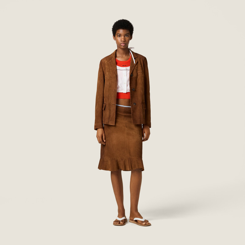 Miu Miu Cotton crew-neck sweater outlook