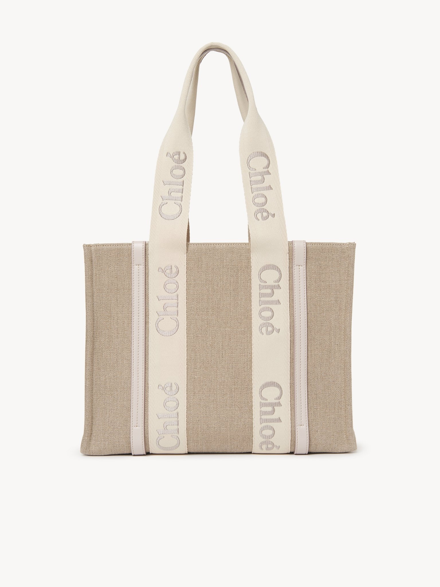 WOODY TOTE BAG IN LINEN - 1