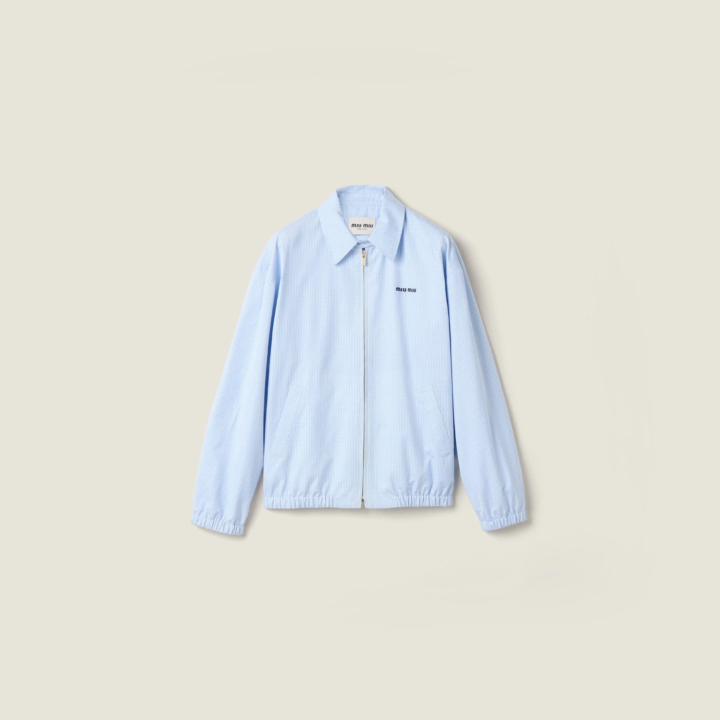 Gingham check blouson jacket - 1
