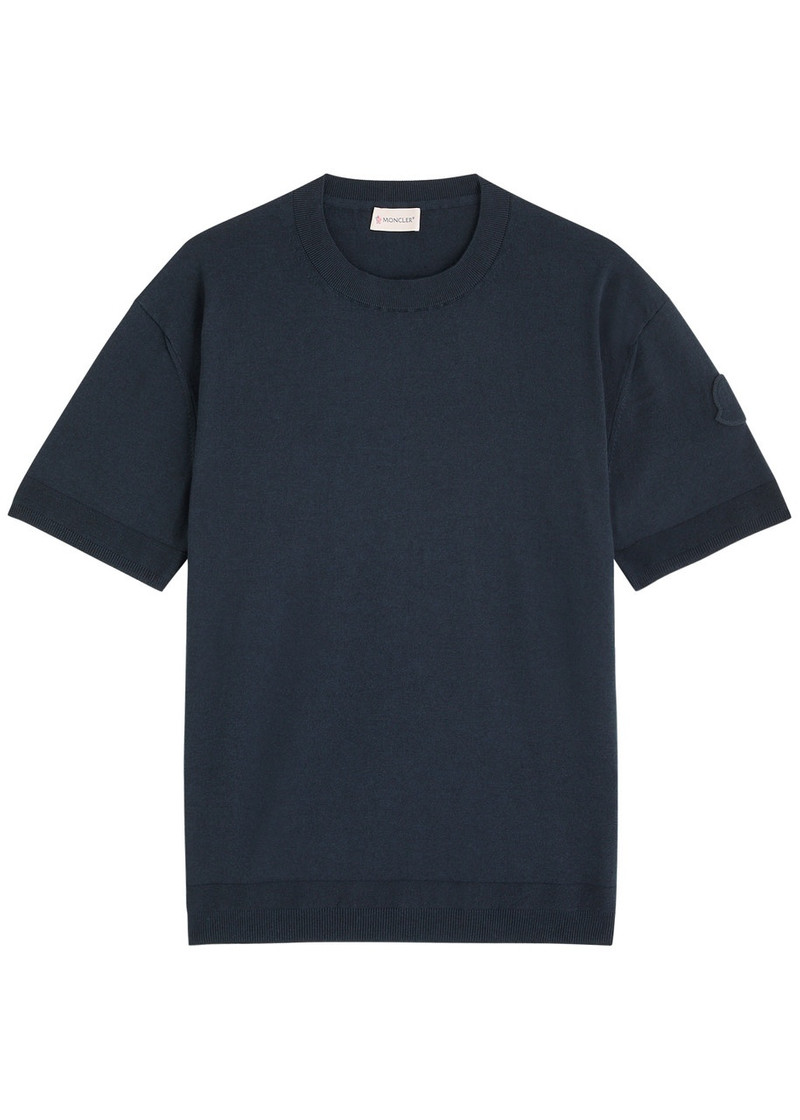 Moncler Knitted Silk-blend T-shirt 1