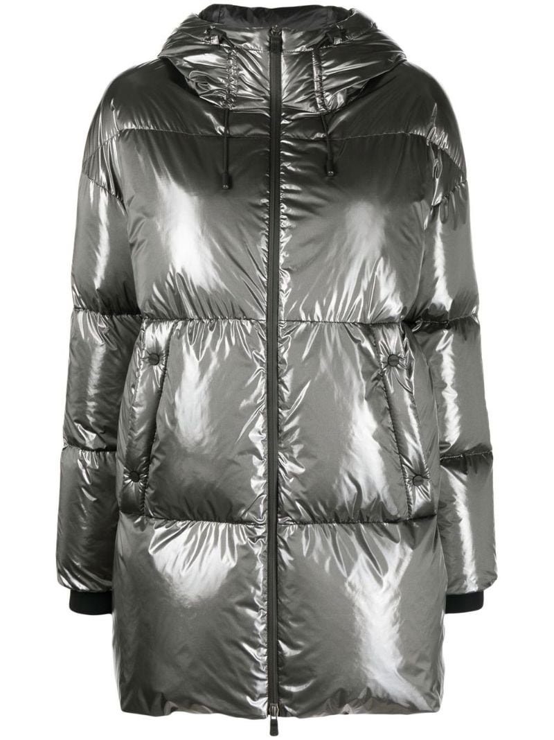 high-shine puffer coat - 1