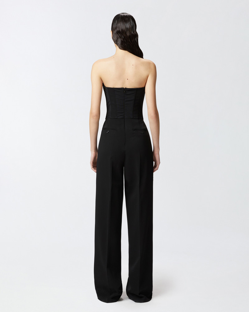 ELEGANT BUSTIER JUMPSUIT WITH WIDE-LEG TROUSERS 4